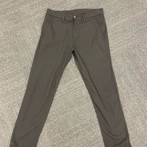 Lululemon Commission Slim Fit Pants Wool Poly Blend Gray 34 31